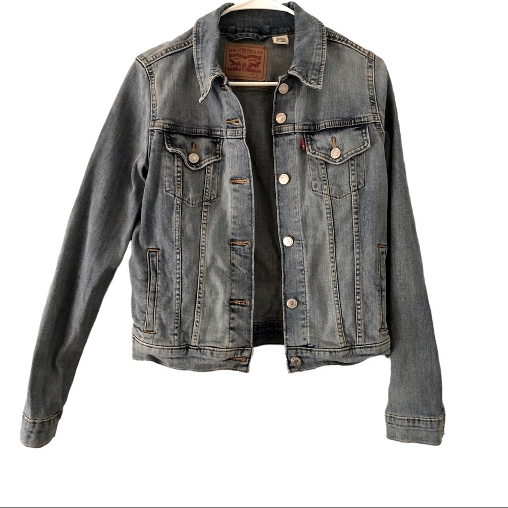 Levi Denim Jean Jacket - Button Down - Light Wash Size Small - Picture 1 of 11